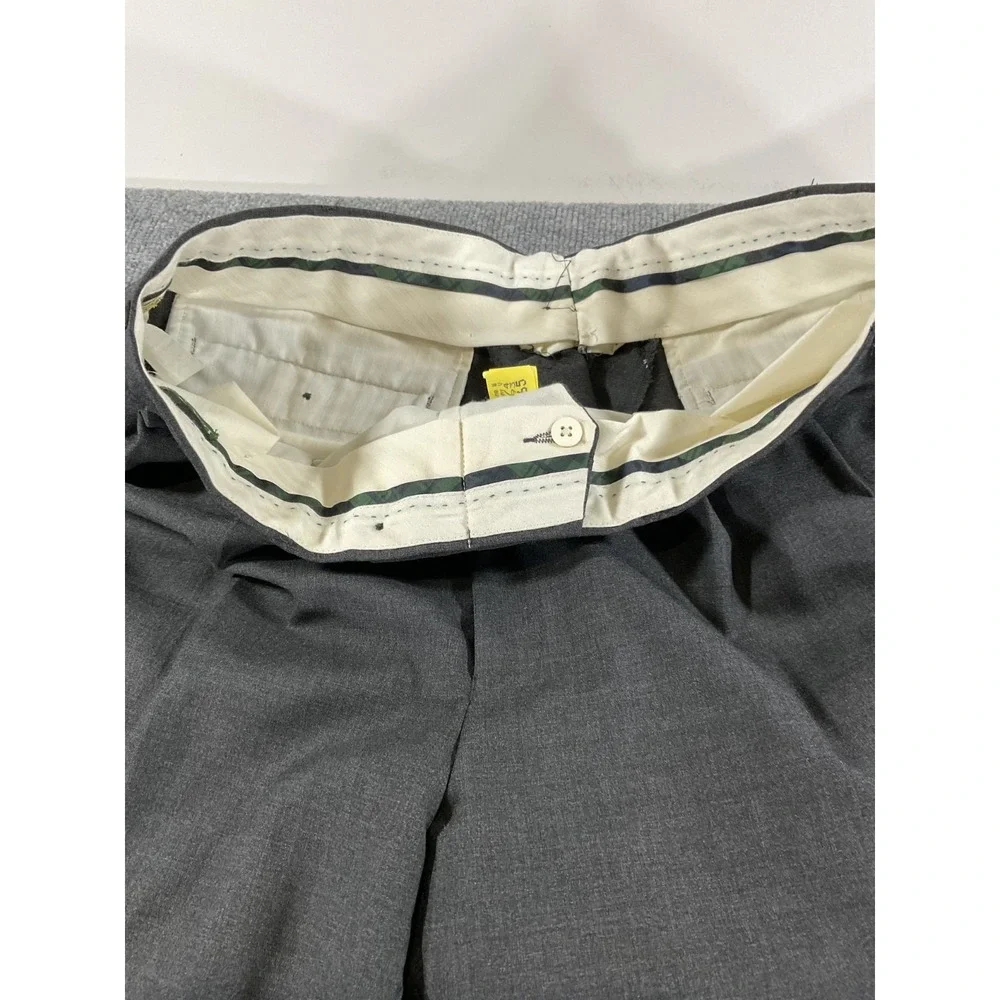 Lauren Ralph Lauren Wool Dress Pants 38x32 Gray Pleated Mens 100% Wool Classic F